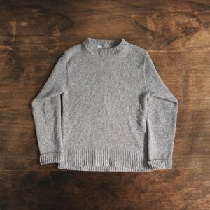 Vintage 90s LL Bean Wool Crewneck Sweater Heathered Oatmeal Size M